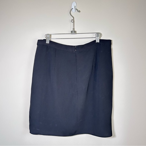 Tristan Front Tie Knee Length Airy Loose Fit Skirt Black Size 14 - Picture 5 of 6